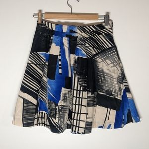 Abstract a-line skirt with pockets